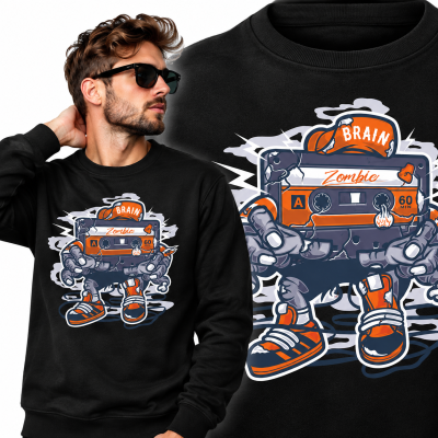 BLUZA ANIMOWANA  ZOMBIE CASSETTE